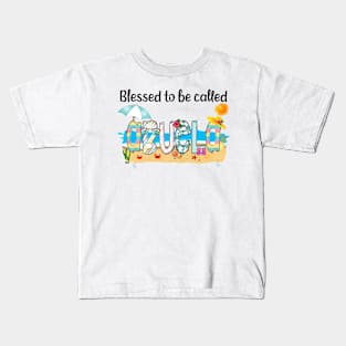 Blessed To Be Called Abuela Summer Beach Happy Mother's Kids T-Shirt